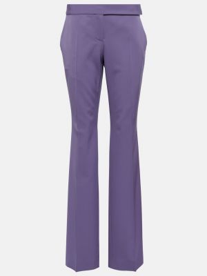 Шерстяные брюки с низкой талией Stella Mccartney фиолетовые