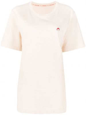 Brīva piegriezuma t-krekls ar apdruku Marine Serre balts