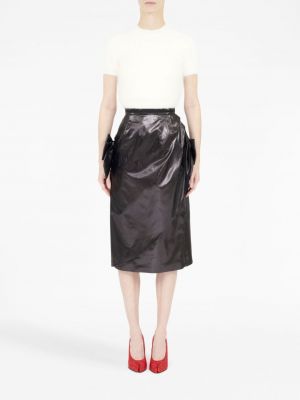 Asymetrické midi sukně s mašlí Maison Margiela černé