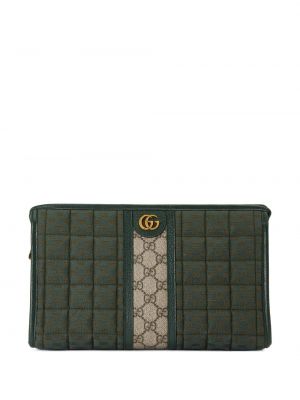 Pikowana kopertówka Gucci zielona