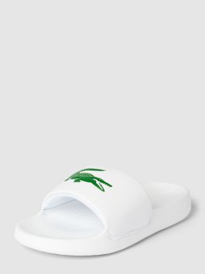 Sandały z nadrukiem Lacoste białe