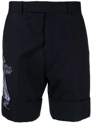 Shorts mit stickerei Thom Browne blau