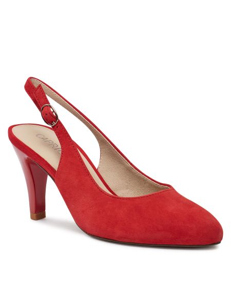 Zomšinės sandalai Caprice raudona