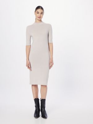 Priliehavé pletené pletené šaty Calvin Klein béžová