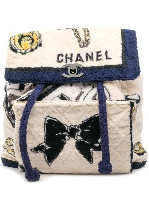 Stepēta mugursoma ar apdruku Chanel Pre-owned