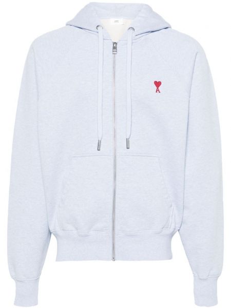 Hoodie brodé à imprimé de motif coeur Ami Paris