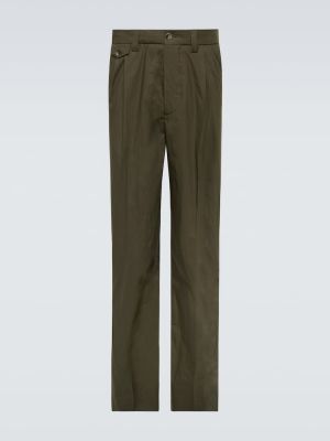 Pantalones chinos de algodón Nanushka verde