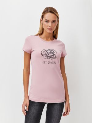 Розовая футболка Just Clothes