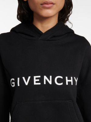 Bombažna jopa iz flisa Givenchy črna