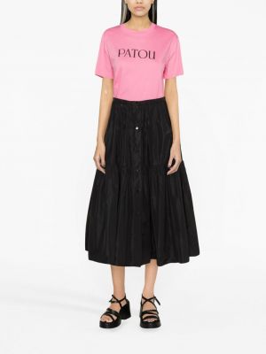 Kokvilnas t-krekls ar apdruku Patou rozā