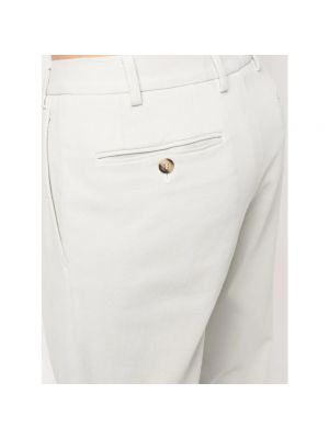 Pantalones chinos de algodón con bolsillos Canali blanco