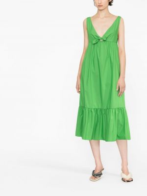 Midi šaty bez rukávů Valentino zelené