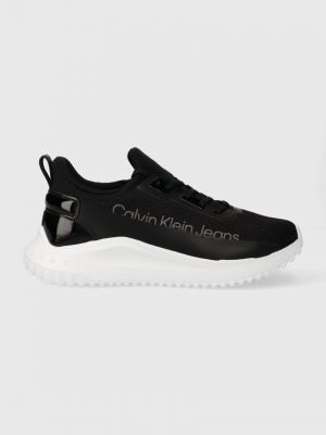 Slip-on маратонки с дантела Calvin Klein Jeans черно