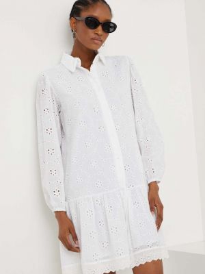 Bavlněné mini šaty Answear Lab bílé