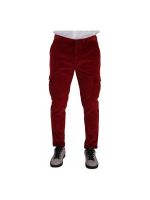 Czerwone spodnie cargo męskie