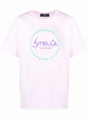 T-shirt con stampa con motivo a stelle Stella Mccartney rosa