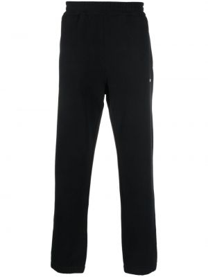 Spodnie sportowe bawełniane z nadrukiem Zegna czarne