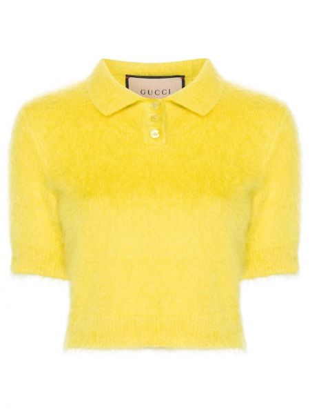 Polo marškinėliai Gucci geltona