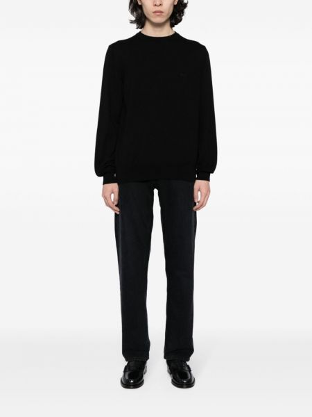 Pullover aus baumwoll mit rundem ausschnitt Boss schwarz