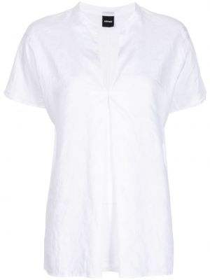 Lniana bluzka z dekoltem w serek Aspesi biała