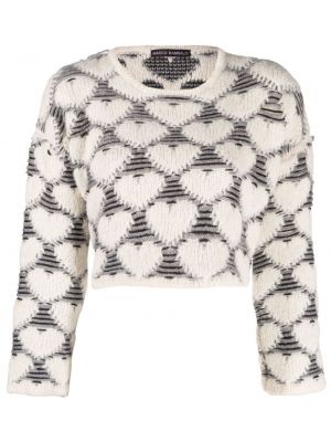 Herzmuster pullover mit print Marco Rambaldi