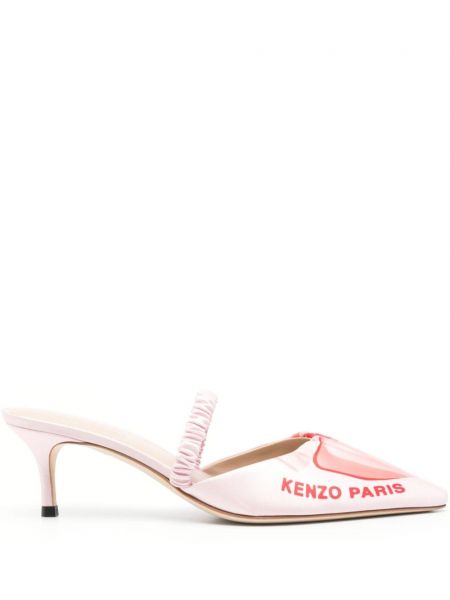 Полуотворени обувки Kenzo розово