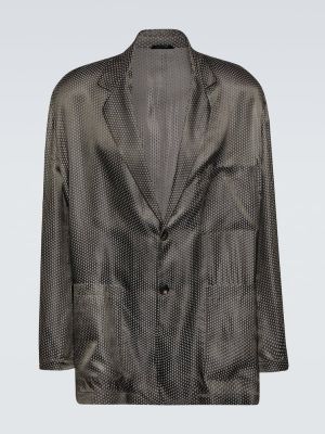 Žakárový oblek Giorgio Armani hnědý
