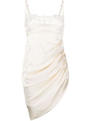 Sukienka koktajlowa asymetryczna Jacquemus biała