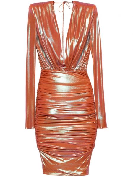 Draperet kjole uden ryg Alexandre Vauthier orange