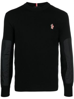 Sweter wełniany Moncler Grenoble czarny