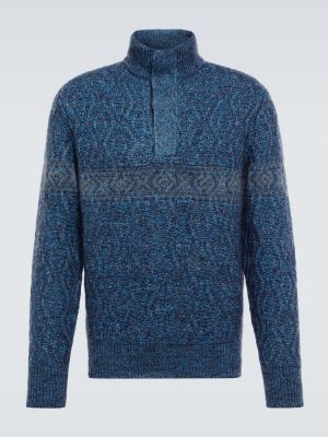Svileni džemper od kašmira Loro Piana plava
