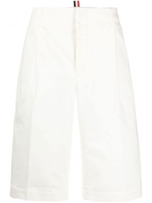 Bombažne kratke hlače Thom Browne bela