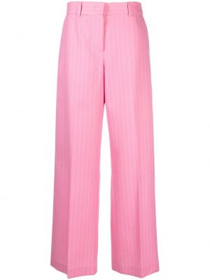 Pantaloni cu dungi cu croială lejeră Msgm roz