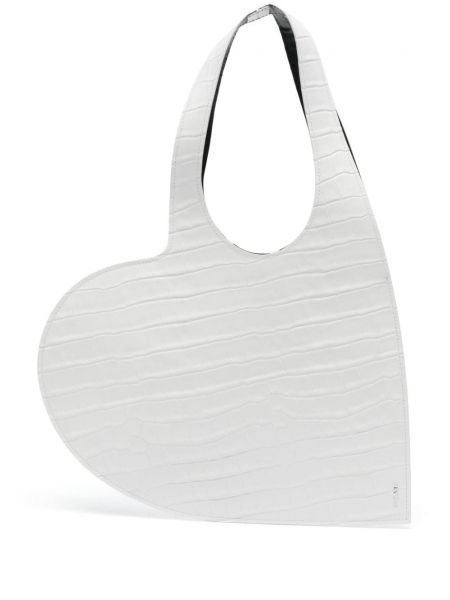Δερμάτινη τσάντα shopper Coperni λευκό