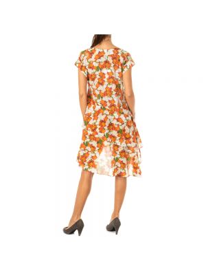 Mini vestido de flores con estampado con mangas globo La Martina