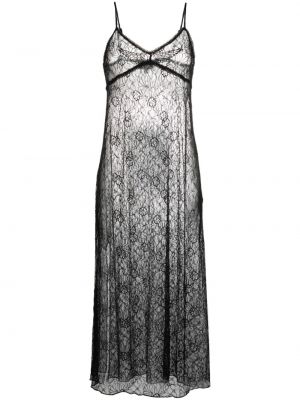 Прозрачна вечерна рокля с дантела Zadig&voltaire черно
