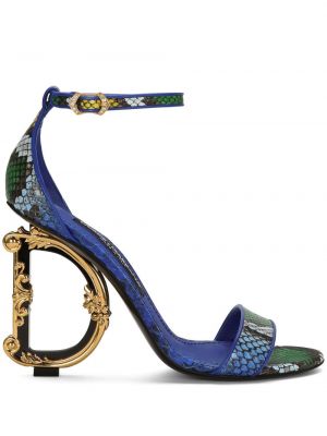 Sandály na podpatku Dolce & Gabbana modré