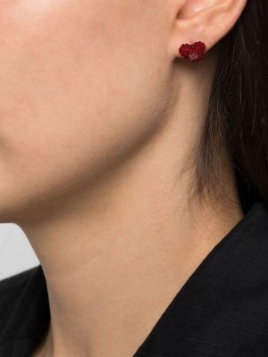Boucles d'oreilles à imprimé de motif coeur Karl Lagerfeld