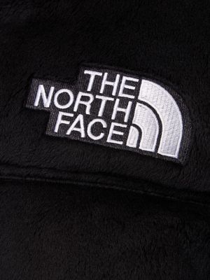 Welurowa kurtka puchowa The North Face brązowa