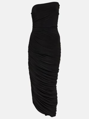Μίντι φόρεμα από ζέρσεϋ Norma Kamali μαύρο