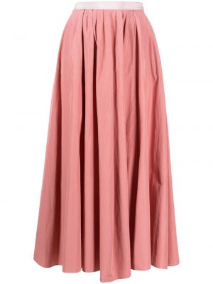 Plisované midi sukně Forte Forte růžové