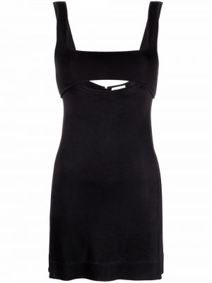 Mini haljina bez rukava Saint Laurent crna