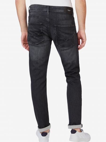 Priliehavé džínsy s rovným strihom Pepe Jeans čierna
