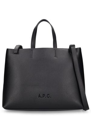 Kožená taška A.p.c. čierna