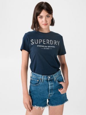 Flitteres póló Superdry kék