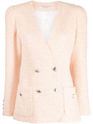 Tweed flitteres zakó Alessandra Rich rózsaszín