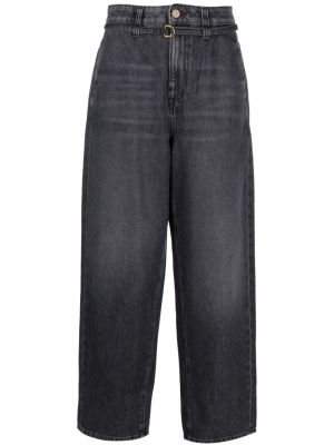 Voľné džínsy s vysokým pásom Erika Cavallini sivá