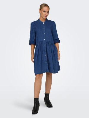 Mini vestido con botones Only azul