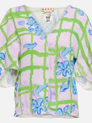 Bluza s cvetličnim vzorcem Marni