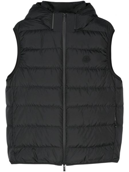 Hupullinen tikattu liivi Moncler musta